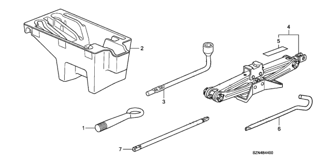 2010 Acura ZDX Eyebolt (M22) Diagram for 74717TM0T00