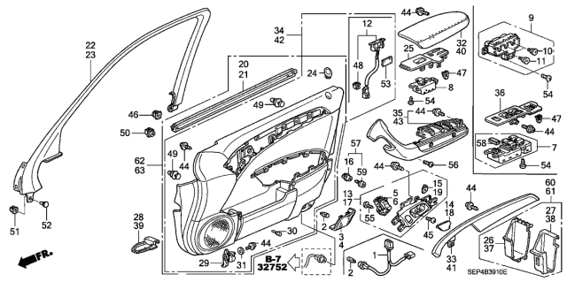 2004 Acura TL  Stopper Set, Door Diagram for 04728SZ3000