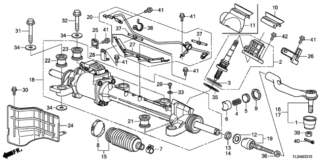 2013 Acura TSX  Screw, Rack Guide Diagram for 53414TR8P01