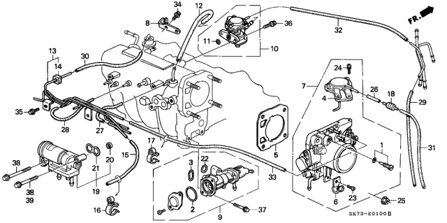 1990 Acura Integra  Screw-Washer (5X14) Diagram for 938920501408