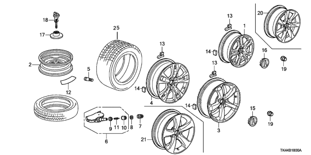 2012 Acura TL  Weight, Balance (10G) Diagram for 44721S5AA20