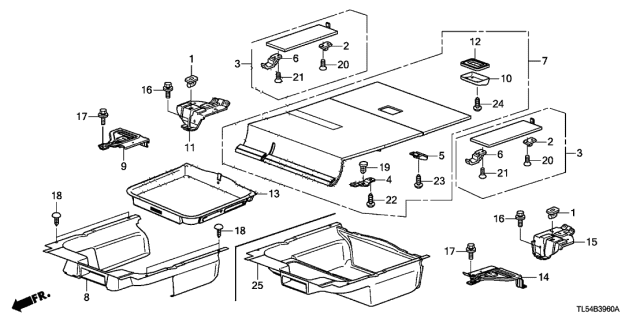 2011 Acura TSX  Stay Complete Diagram for 83832SED003