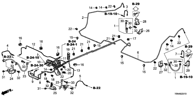 2018 Acura NSX  Clip, Brake Pipe Diagram for 46395SMGE01
