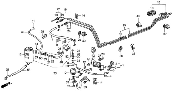 1987 Acura Integra  Clip, Tube (B8) Diagram for 9500202080