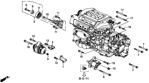 1997 Acura CL  Bolt, Flange (6X60) Diagram for 960010606000