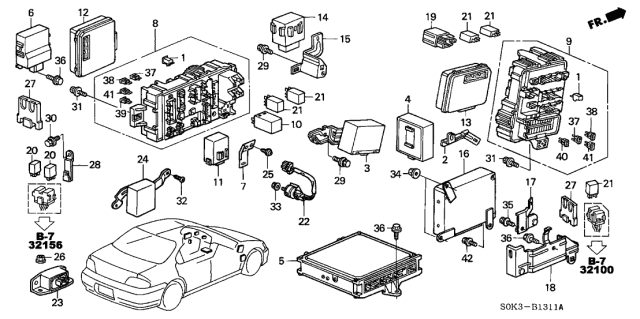 2002 Acura TL Timer, Radiator Fan (Motorola) Diagram for 37740P0HA02