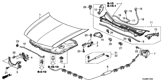 2010 Acura TSX  Tube 750 Diagram for 76800T0AP30