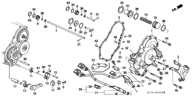 1994 Acura Integra  O-Ring (34.3X2.4) (Nok) Diagram for 91302PN6004