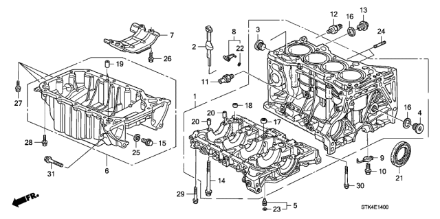 2008 Acura RDX Bolt, Flange (12X55) Diagram for 957011205508