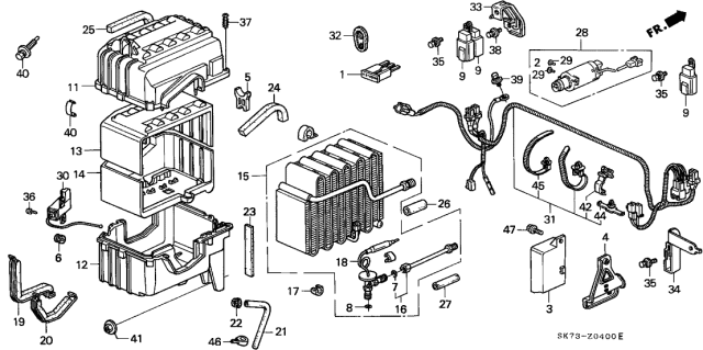 1990 Acura Integra  Clamp, Case Diagram for 90659692000