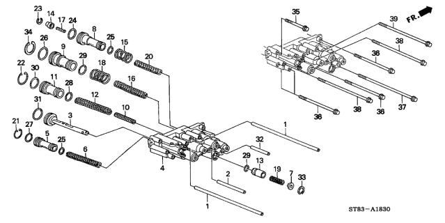 2001 Acura Integra  Pipe (8X62) Diagram for 22748PW4000