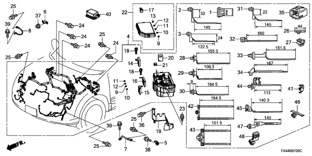 2013 Acura RDX  Connector, Waterproof (23P 040 J/C) (Dark Blue) Diagram for 91723SWA003