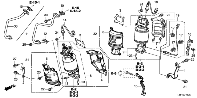 2015 Acura MDX Stay, Converter Diagram for 119415J6A00