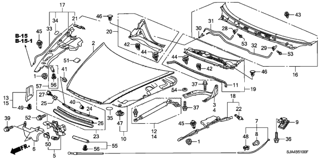 2006 Acura RL  Gasket B Diagram for 75122SEA003