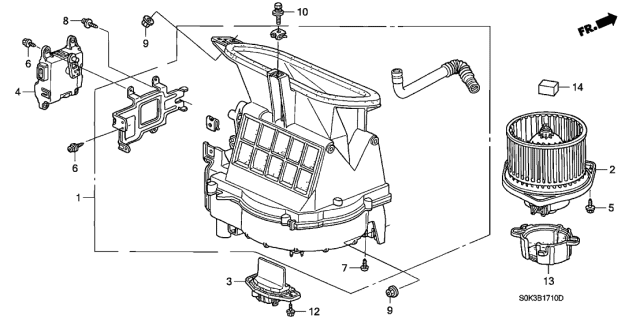 1999 Acura TL Transistor Assembly Diagram for 79330S0KA01