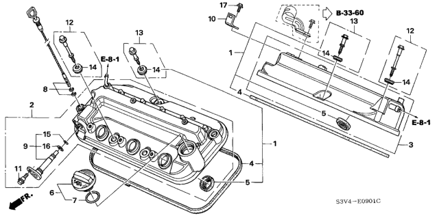 2006 Acura MDX Stay F, Engine Harness Diagram for 32746RDJA00