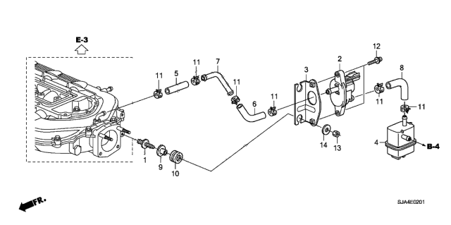 2011 Acura RL  Tube B, Purge Diagram for 36176R70A00