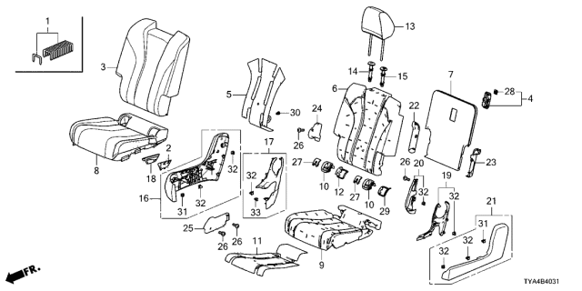2022 Acura MDX  Label (Deep Black) Diagram for 81399TYAA01ZA
