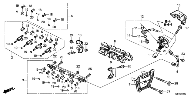 2020 Acura RDX  PIPE SET, FUEL JOINT Diagram for 160126B2305