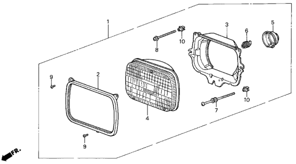 1987 Acura Integra Cover, Socket Diagram for 33112SA5671