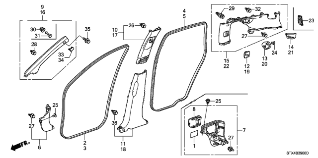 2011 Acura MDX Bolt-Washer (5X14) Diagram for 934040501408