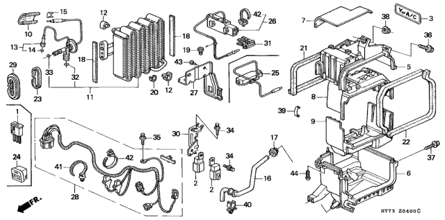 1994 Acura Integra O-Ring (8MM) Diagram for 80873ST7000