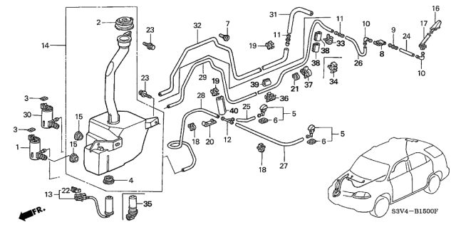 2006 Acura MDX  Bush, Washer Tank (Denso) Diagram for 76842SE4A02