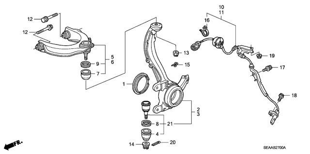 2008 Acura TSX  Nut, Castle (12MM) Diagram for 90363SDAA03
