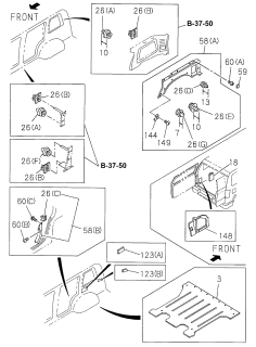 1998 Acura SLX  Screw, Luggage Side Trim (7X20) Diagram for 8942428740