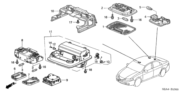 2004 Acura TSX  Bush Diagram for 83251SDCA01
