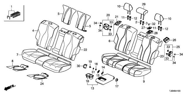 2021 Acura RDX  Trim Cover (Luxury Saddle Brown) Diagram for 82131TJBA81ZA