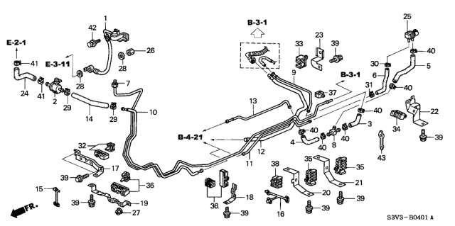 2003 Acura MDX  Clamp, Tube (D12) Diagram for 91406SAA000