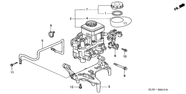1996 Acura NSX  Modulator Assembly Diagram for 57110SL0A03