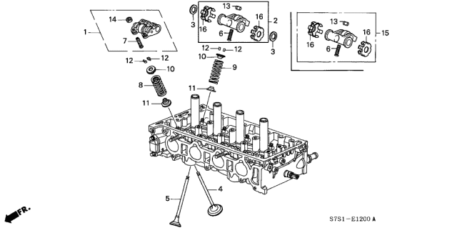 2002 Acura RSX  Washer, Thrust Diagram for 14647RAAA00