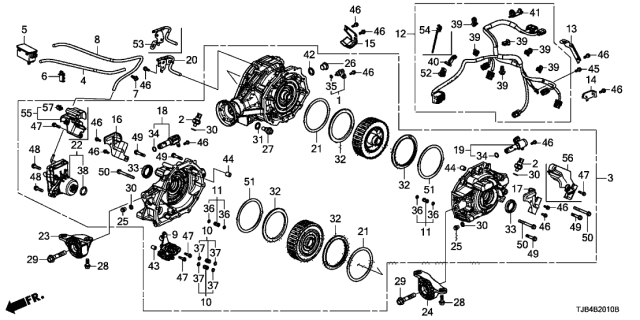 2019 Acura RDX  Carrier, Rear Differential Diagram for 412005YP000