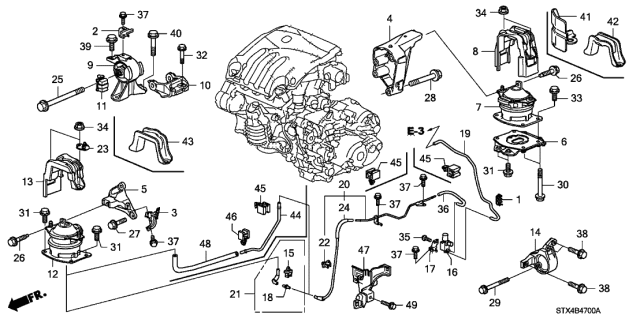 2012 Acura MDX  Bolt, Flange (10X103) Diagram for 90163SJH000