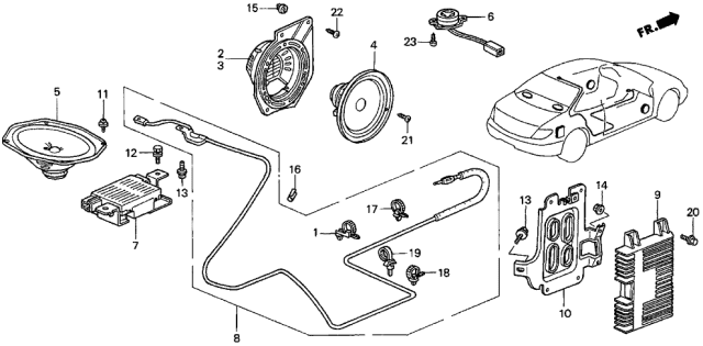 1998 Acura CL  Screw, Et (5X16) Diagram for 90131SV4901