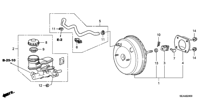 2008 Acura TSX  Master Cylinder Set Diagram for 46101SDDG51