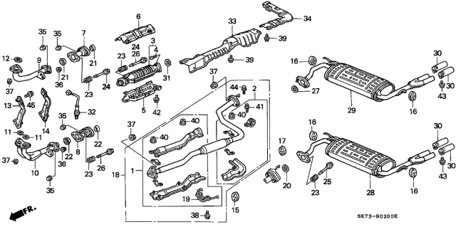 1991 Acura Integra  Cover (Lower) Diagram for 18181P28A00