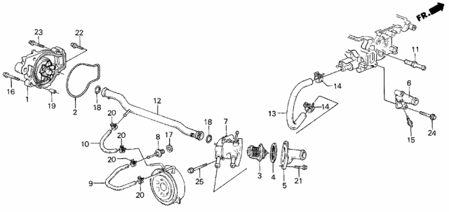 1987 Acura Integra O-Ring (27.6X4.1) Diagram for 91314634000