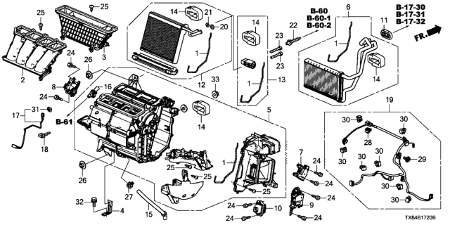 2014 Acura ILX  Stay, Hvac Diagram for 79105TR0A00