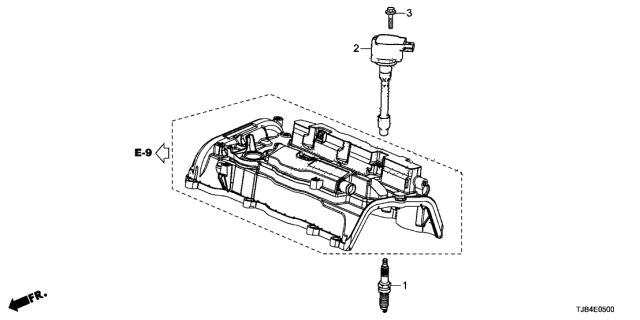 2020 Acura RDX Coil Assembly, Plug Top Diagram for 3052059B013