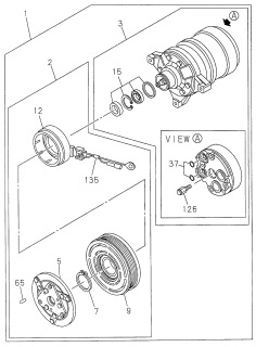 1999 Acura SLX  Clutch, Magnet Air Conditioner Diagram for 8027249730