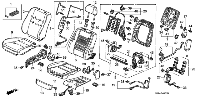 2007 Acura RL  Clip, Back Cover (Natural) Diagram for 91566SP0003