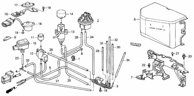 1995 Acura Legend Rivet (4X9.0) Diagram for 90841PR7A01