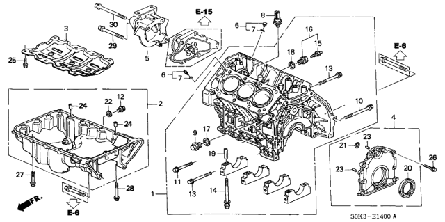 2002 Acura TL  Bracket, Engine Mounting Diagram for 11910P8CA00