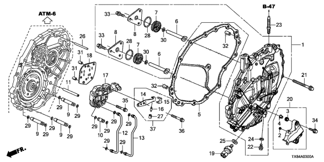 2013 Acura ILX Hybrid  Bolt, Stud (12X73) Diagram for 90380S04000