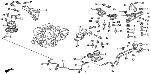 1998 Acura TL  Bolt, Flange (12X101) Diagram for 90165SM4020