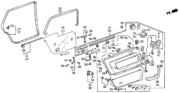 1988 Acura Legend  Grommet, Screw (5MM) (White) Diagram for 90662671003