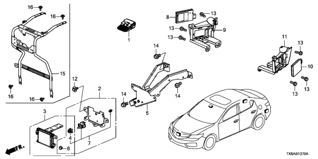 2025 Acura MDX Bracket Assembly, R Diagram for 36932T3RA01